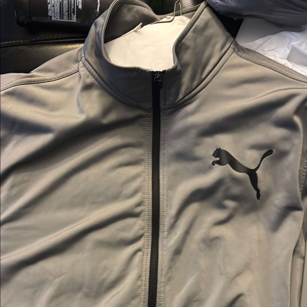 Puma Men's Light Gray Track Jacket